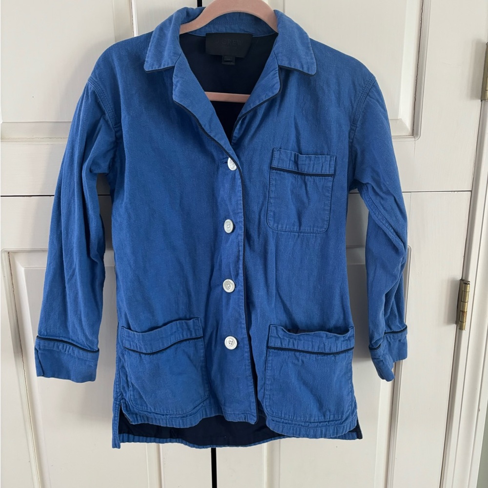 JCrew Collection Blue Button-Up Jacket - Picture 2 of 5